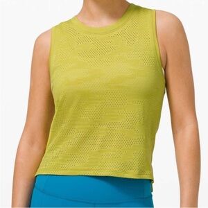 Lululemon workout lime, green mesh tank top